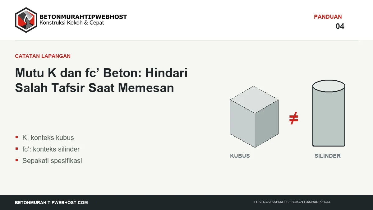 Ilustrasi Mutu K dan fc’ Beton: Hindari Salah Tafsir Saat Memesan berlogo Beton Murah Tipwebhost