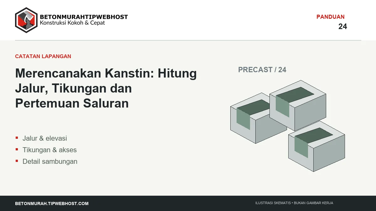 Ilustrasi Merencanakan Kanstin: Hitung Jalur, Tikungan dan Pertemuan Saluran berlogo Beton Murah Tipwebhost